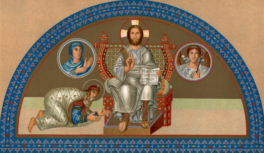 The Enthroned Christ by Unbekannt: Buy fine art print