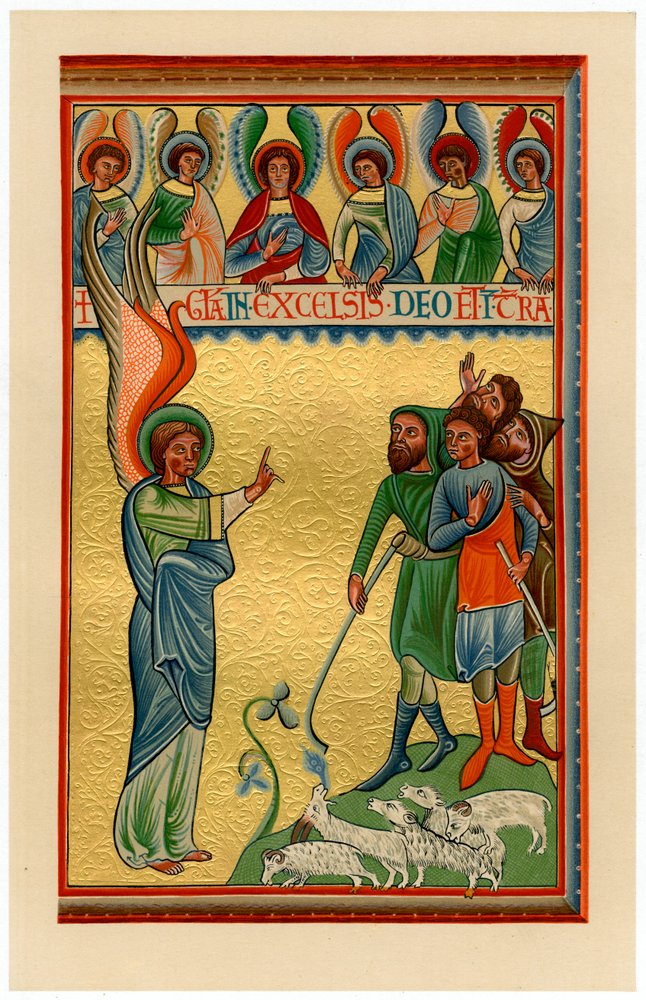 The Angel and the Shepherds by Unbekannt: Fine art print