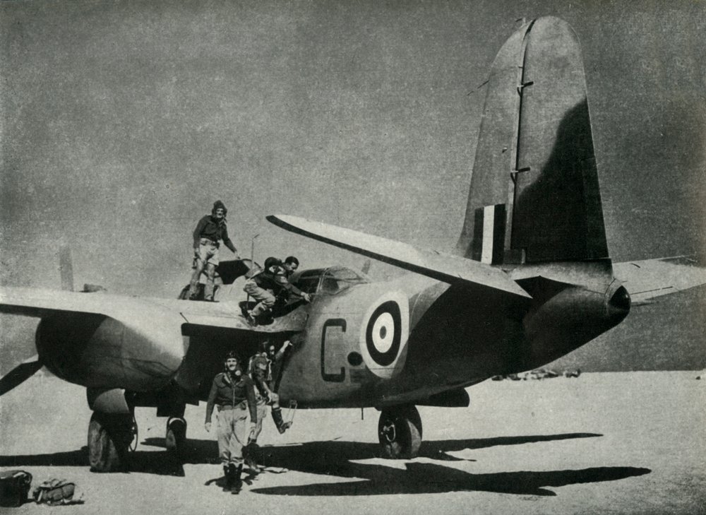 The Hot Sun Streams Down on a Desert Landing Ground, c1942-1943, 1945 by Unbekannt