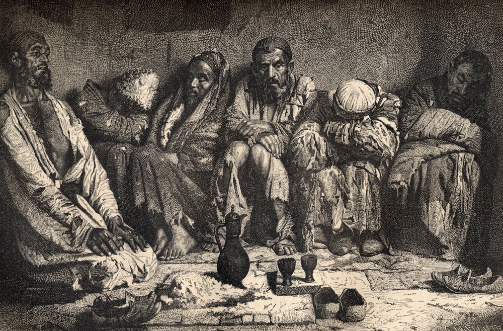 An Opium Den in Central Asia, Illustration from 'The World in the