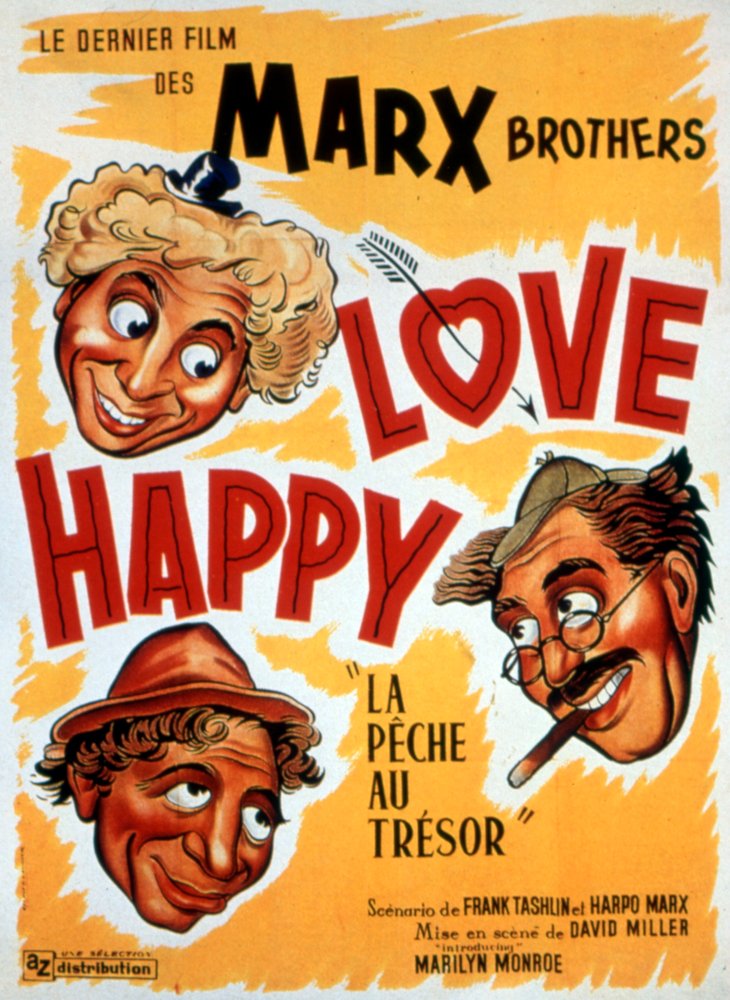 Poster of the film Treasure Hunt, Love Happy by David Miller with the ...