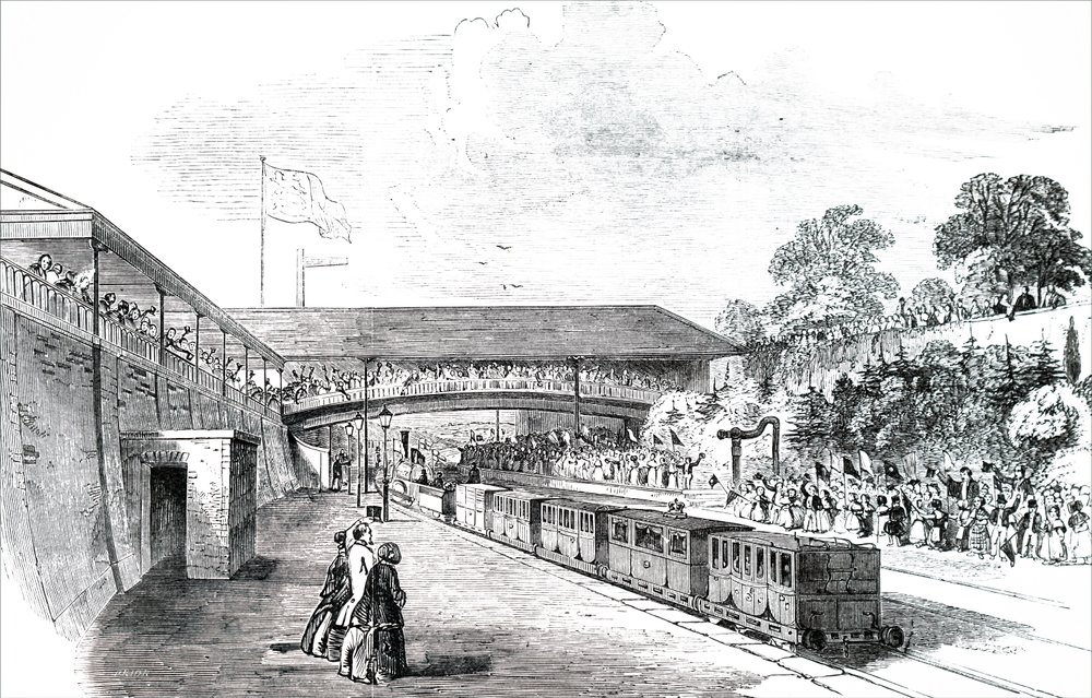 The royal train leaving Cheltenham by Unbekannt