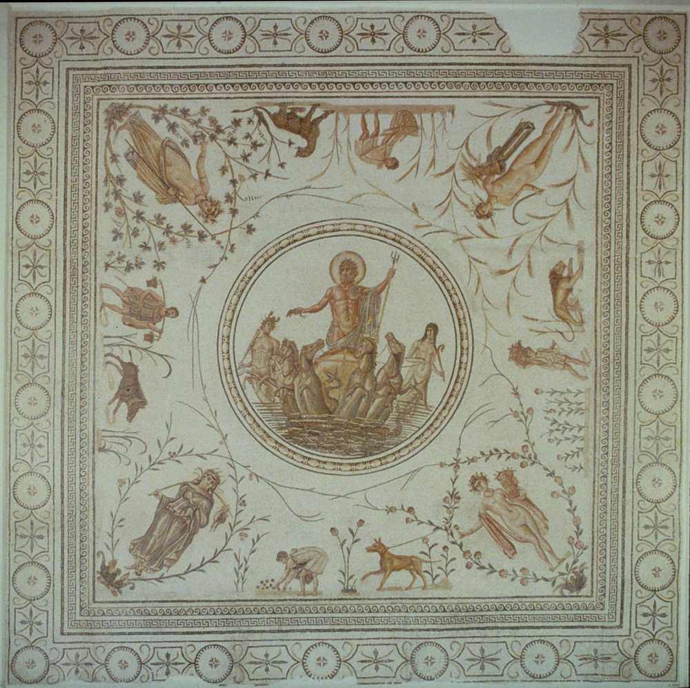 Triumph of Neptune and the Four Seasons, Roman, From La Chebba, 4th ...