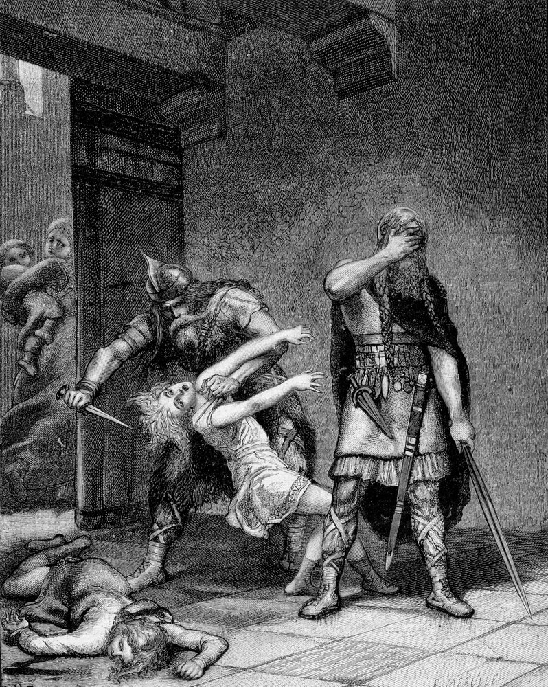 Clotaire I and Childebert I, the Frankish kings, murdered two sons of ...