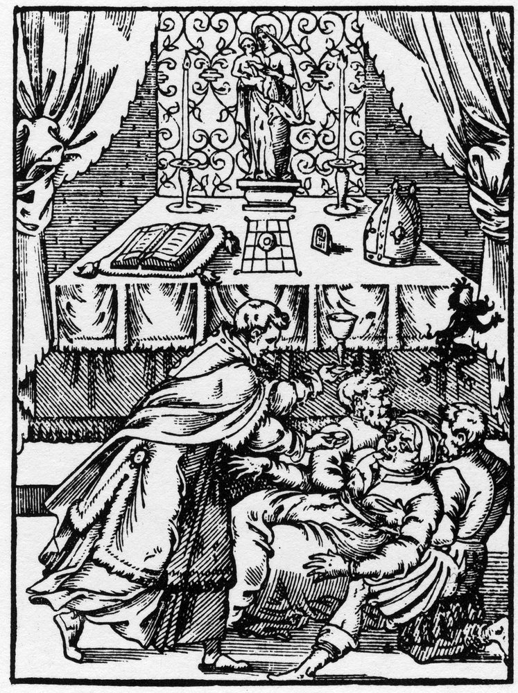 Exorcism: A Demon Leaves the Body of a Possessed Witch While a Priest ...