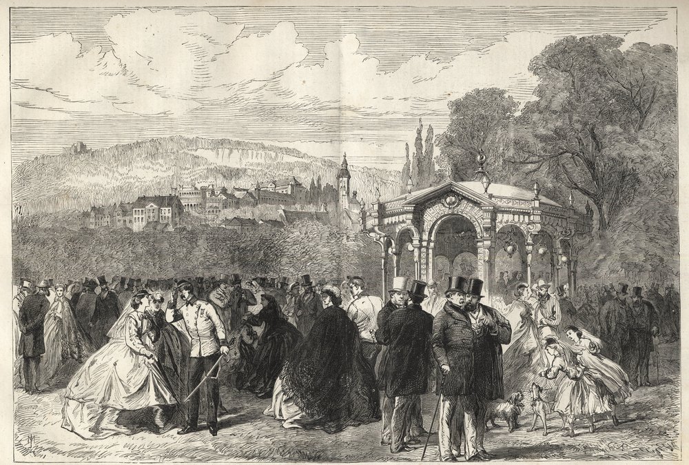 General View of Baden-Baden from the Gardens of the House of Conversation - 1867 by Unknown artist