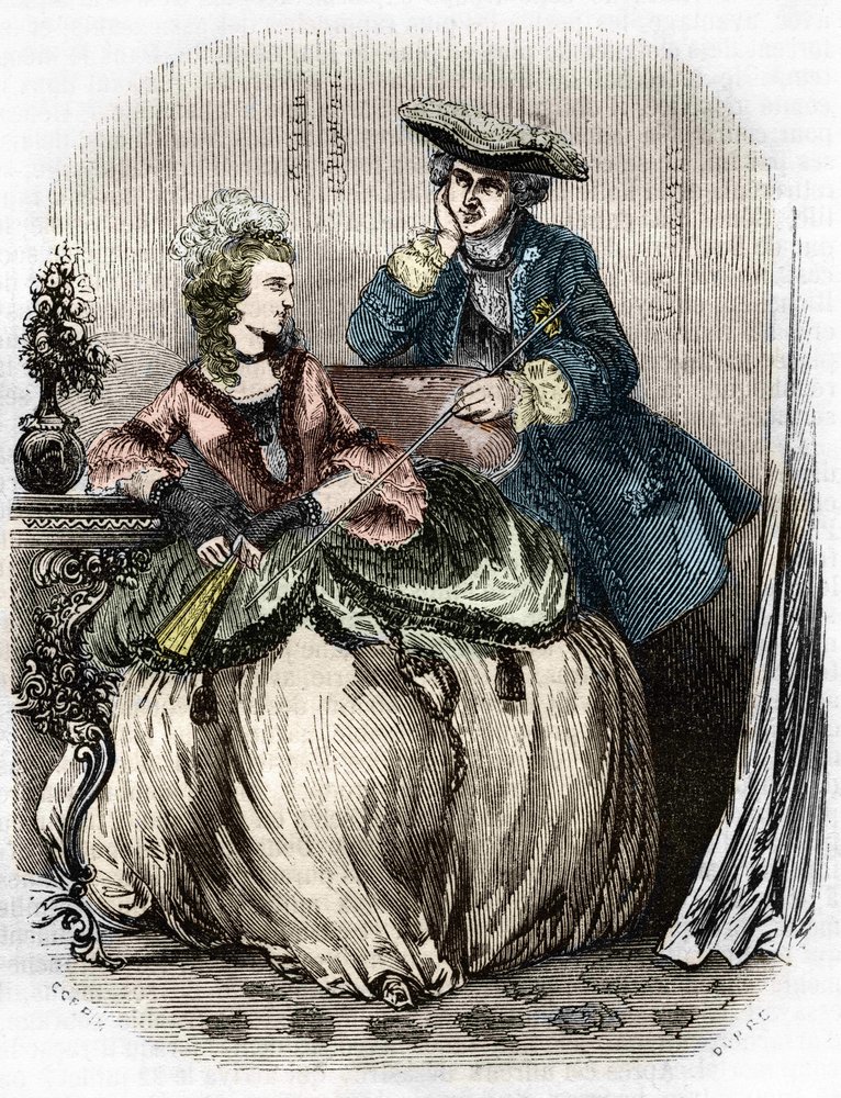 Louis XV and Madame de Pompadour, Jeanne Antoinette Poisson (1721-1764) (Marquise de Pompadour) - in 