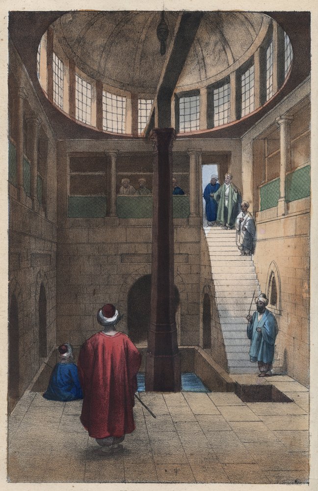 Nilometer (the nilometer - measurement of the level of the Nile in Egypt) - Engraving from “Usi e Costumi di Tutti i Popoli dell