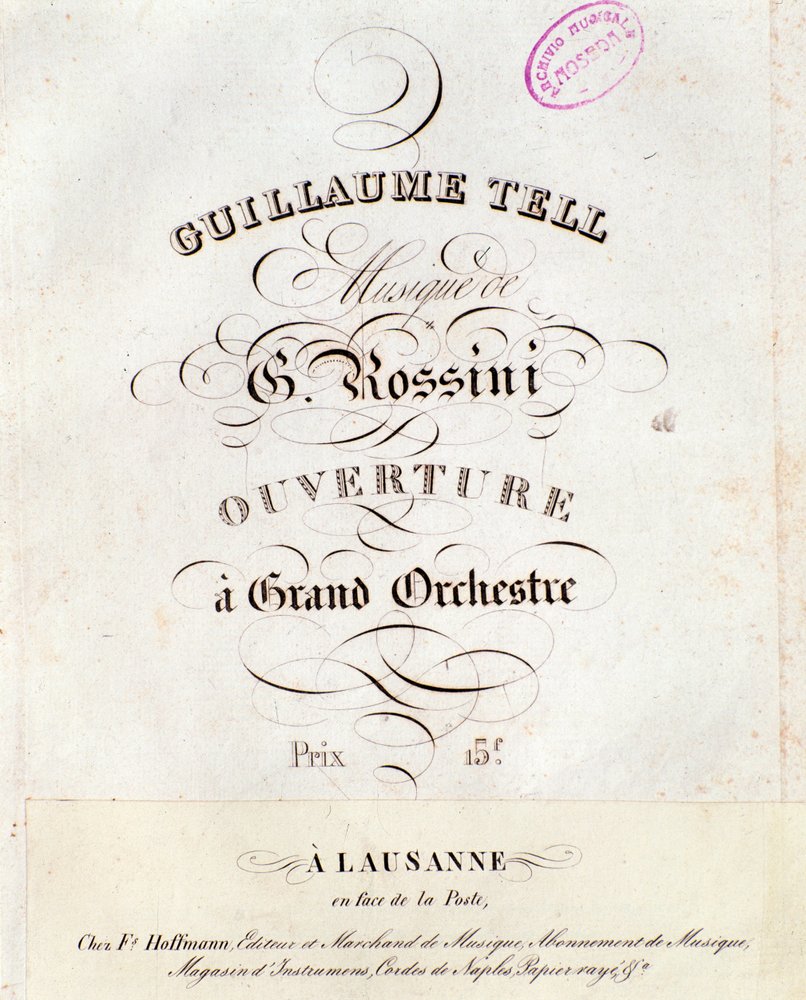 Page of musical score of the overture of William Tell, opera by ...