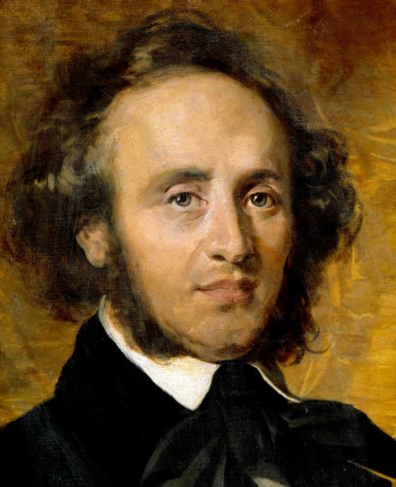 Portrait of Felix Mendelssohn Bartholdy (1809-1847) German composer by Unknown artist