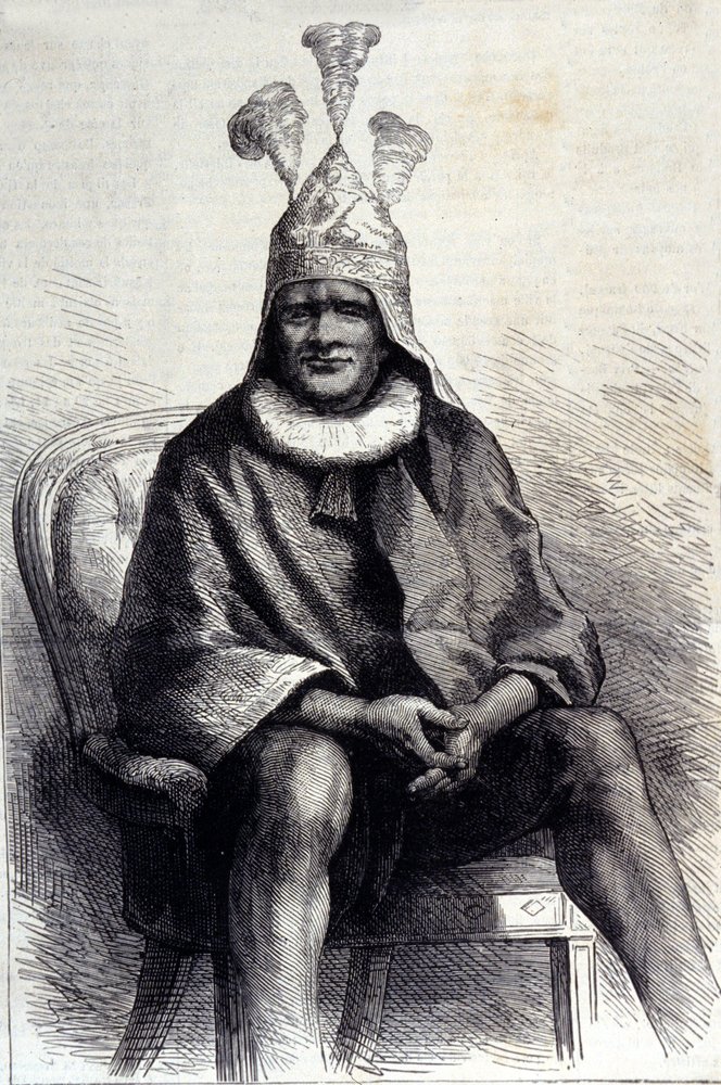 Portrait Of The Zulu King Cetshwayo 1826 1884 Engraving Of The 19th 