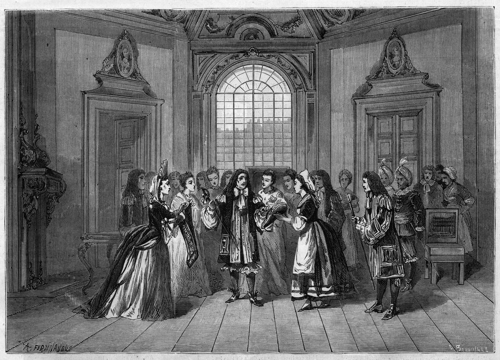 Representation of a comic opera: Louis XIV in 'Le roi a dit' after a ...