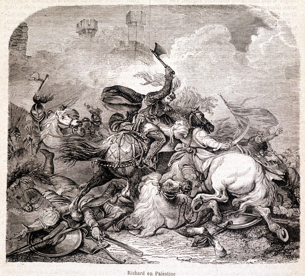 Richard in Palestine. Illustration in 'History of Popes, Kings, Queens ...