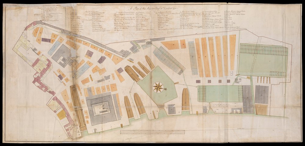 Plan of Deptford Dockyard by Unknown artist: Fine art print
