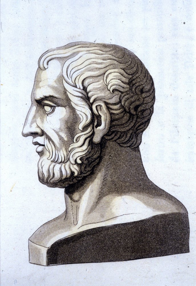 Portrait of Theophrastus (372 BC- 287 BC), Greek philosopher