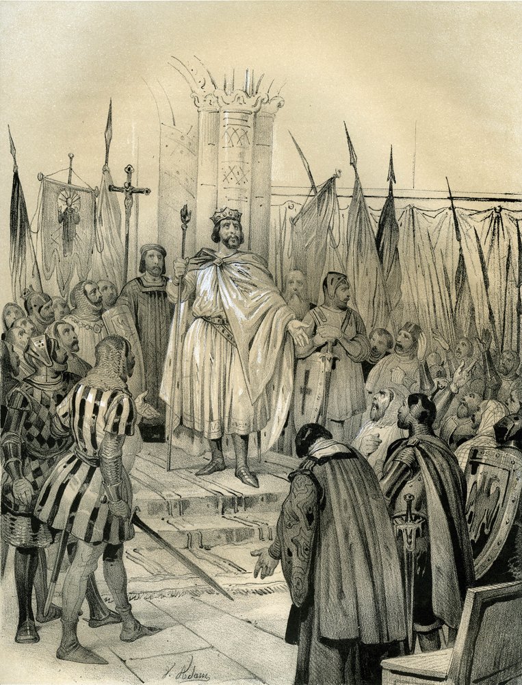 Coronation of Hugues Capet in Noyon in 987. This coronation marked the ...