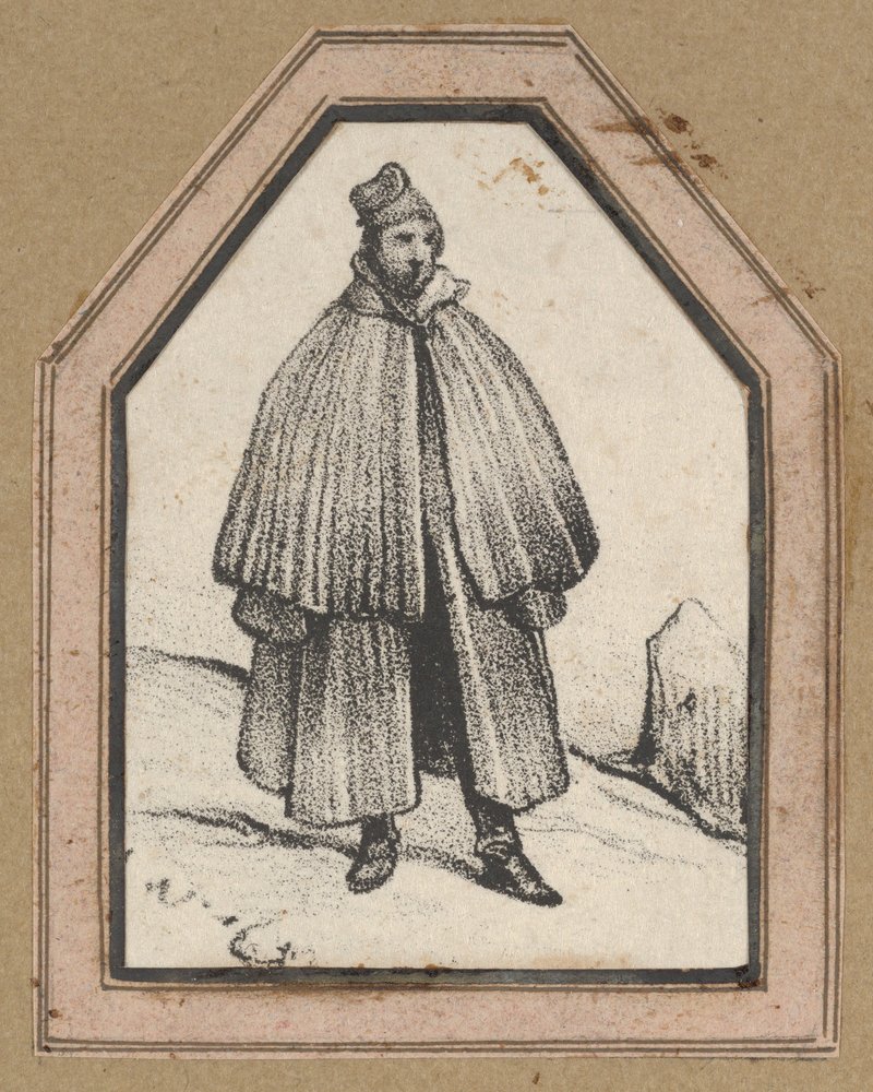 Man Wearing a Cape by Victor Adam