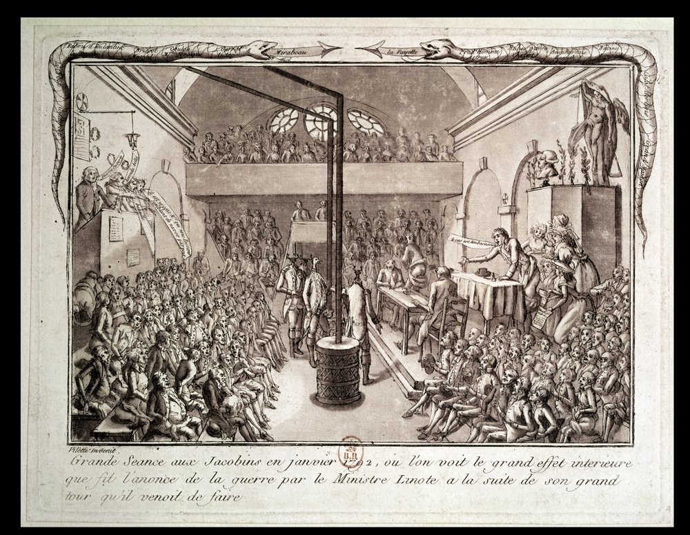Meeting of the Jacobin Club, January 1792 by Vilette