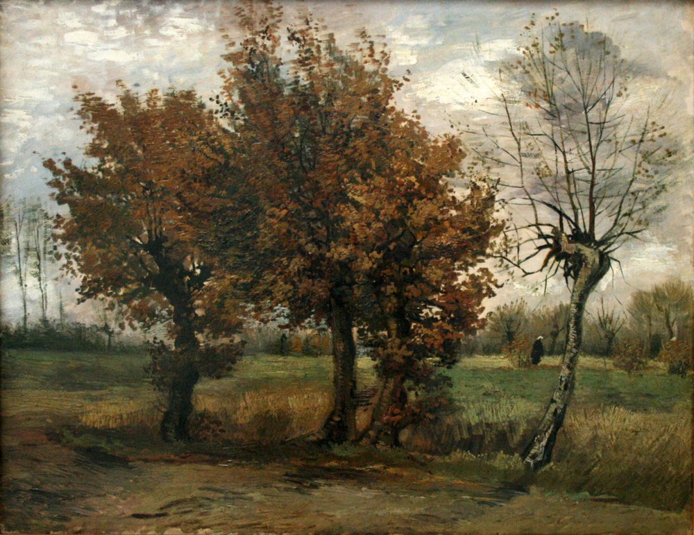 Autumn Landscape with Four Trees by Vincent van Gogh