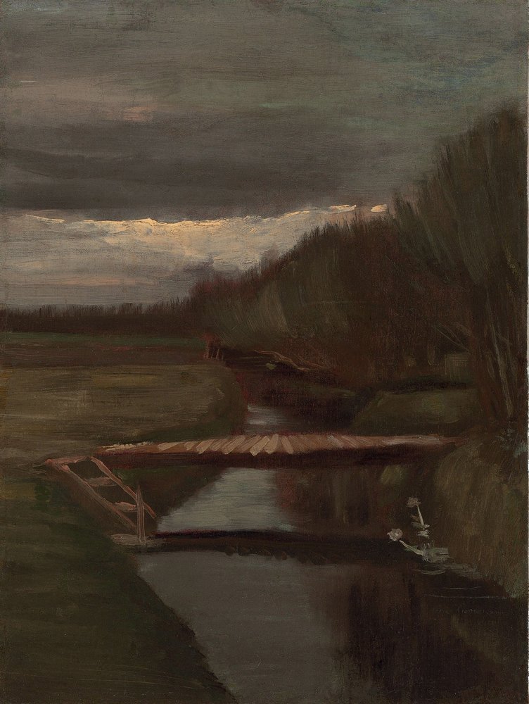 Ditch and Small Bridge by Vincent van Gogh: Fine art print