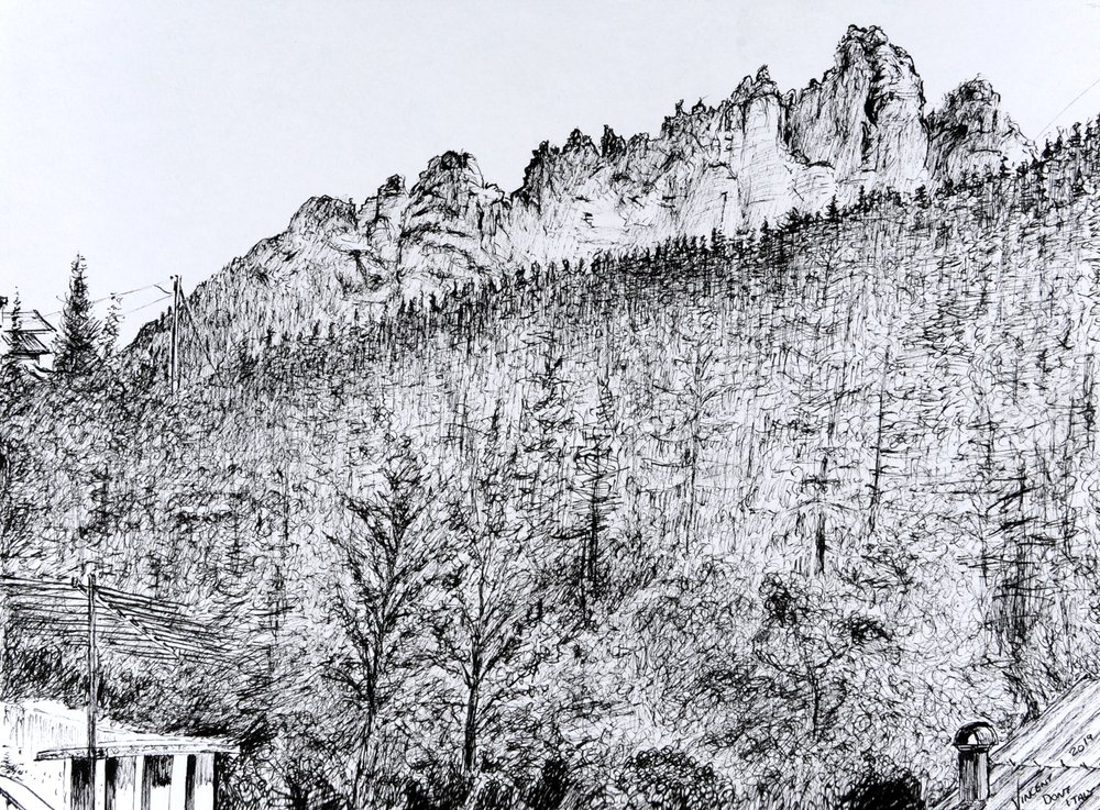 Dolomites from Balcony in Dont, Italy, 2019 by Vincent Alexander Booth