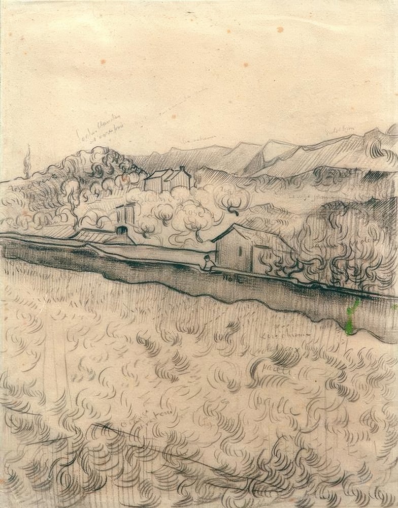 Walled Field by Vincent van Gogh