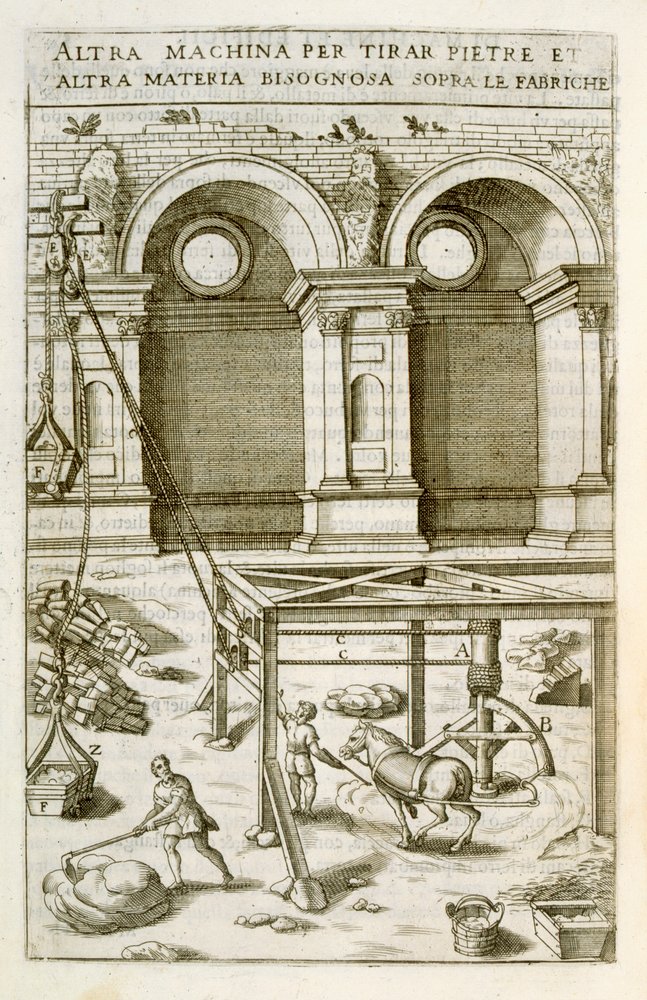 Horse-powered Machine for Lifting Building Materials, from 
