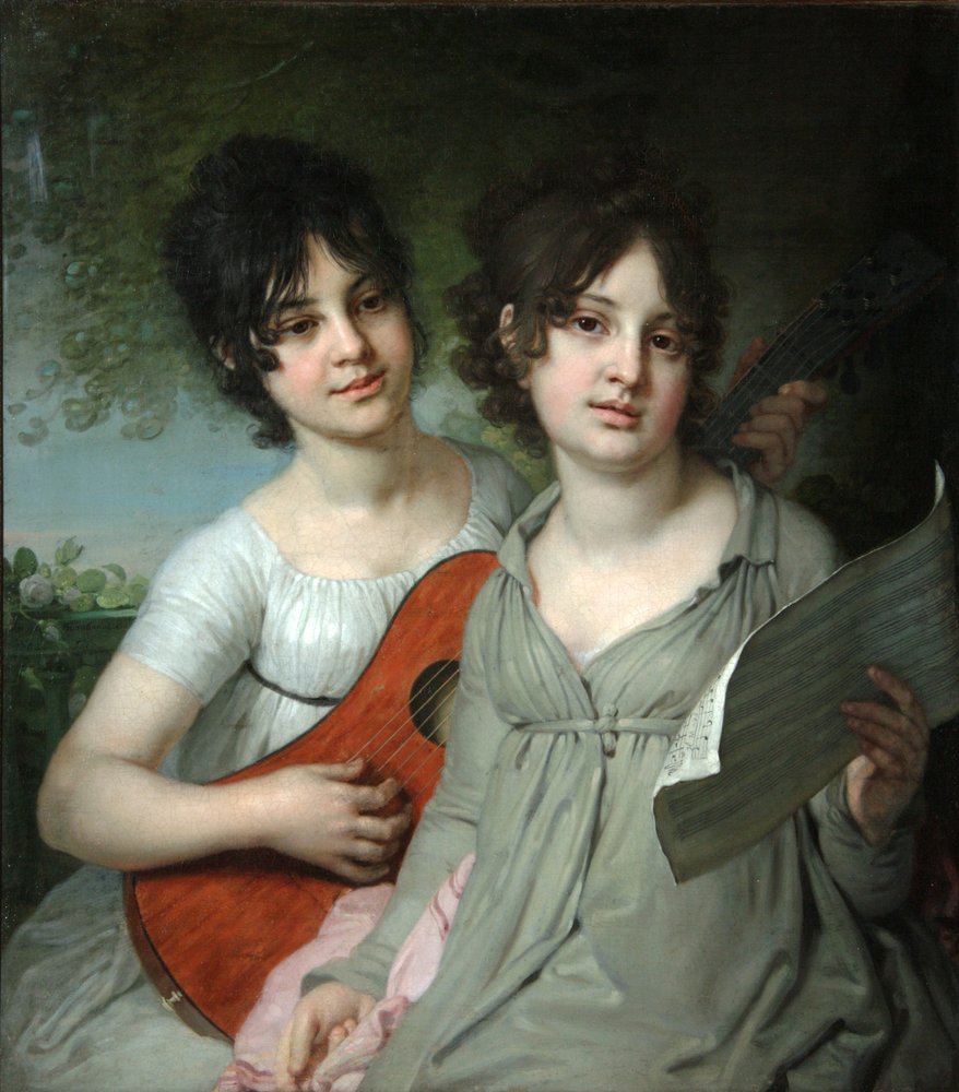 Portrait of Countesses Anna Gagarina and Varvara Gagarina