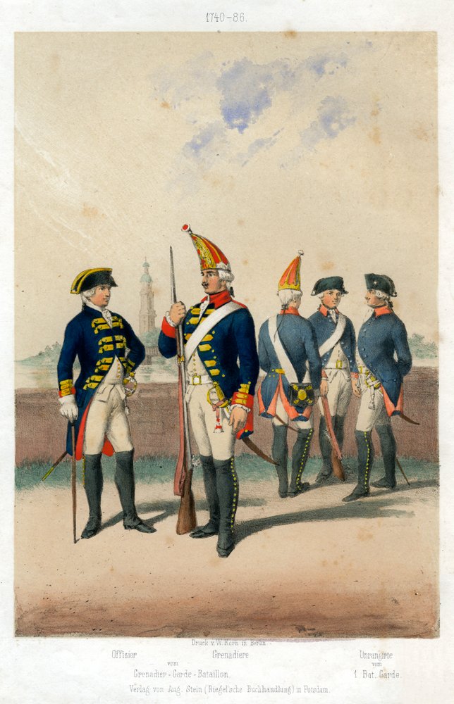 German military uniforms, 1740-1786, 19th century by W Korn