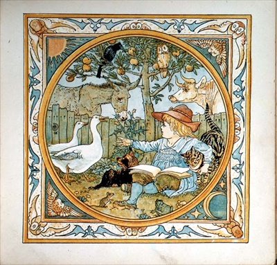 Frontispiece from 'A Baby's Own Aesop' by Walter Crane