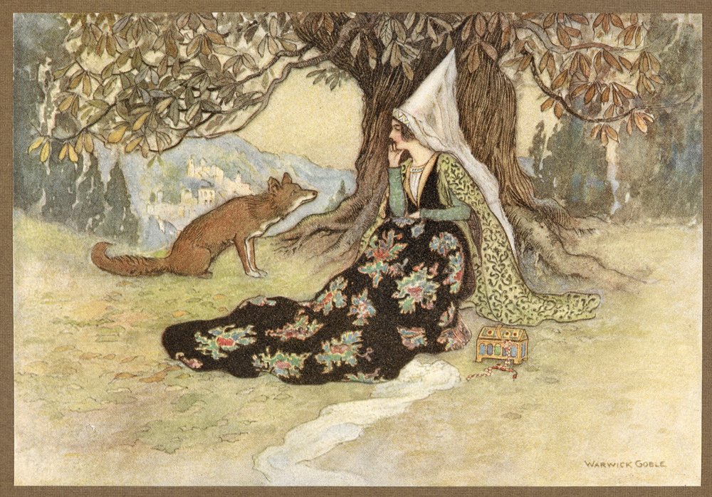 Grannonia and the Fox, from The Serpent by Warwick Goble