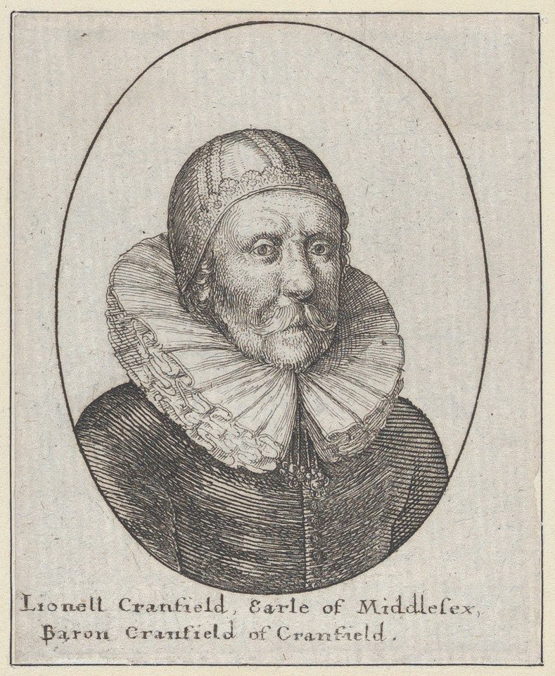 Lionell Cranfield, Earl of Middlesex, Baron Cranfield of Cranfield, 1644 by Wenceslaus Hollar