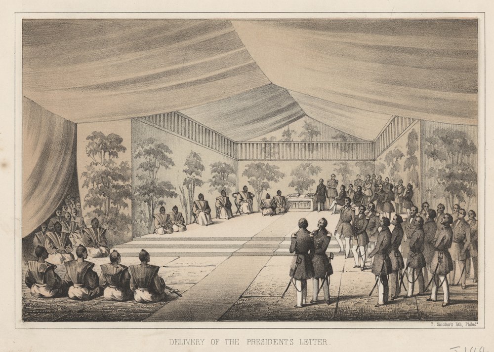 Delivery of the President's Letter, 1855