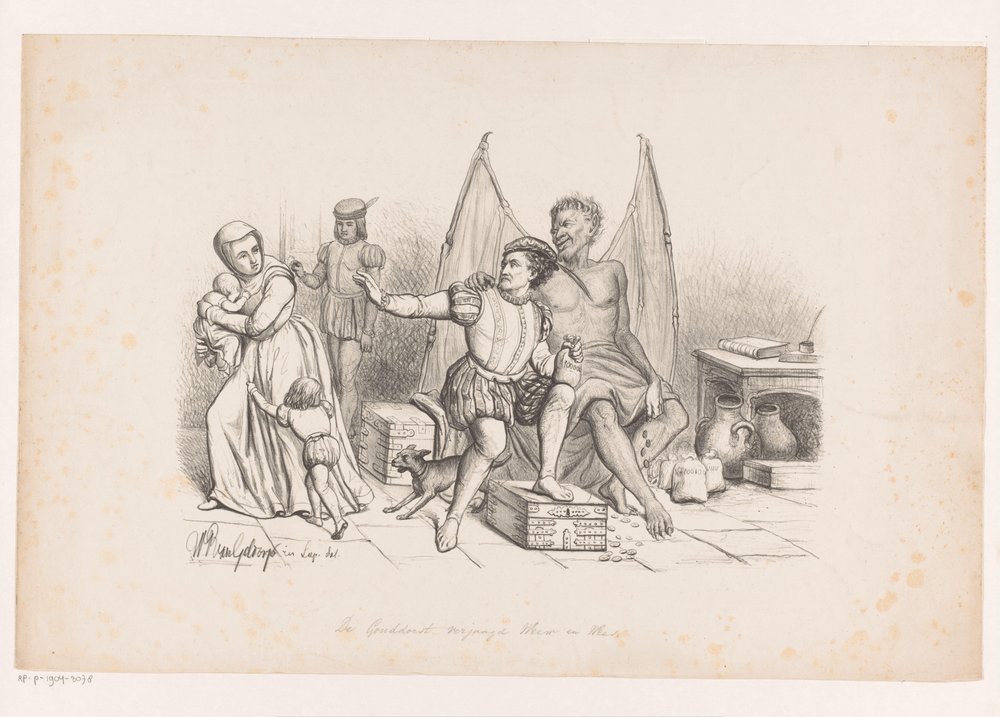 Man Possessed by Greed by Wilhelmus Petrus van Geldorp