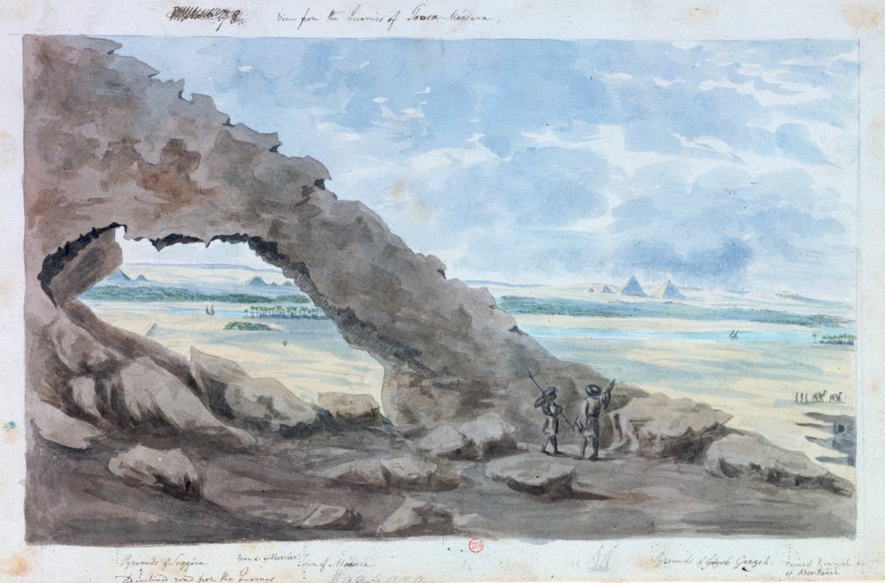 View of the Pyramids, Egypt by Wilkinson: Fine art print