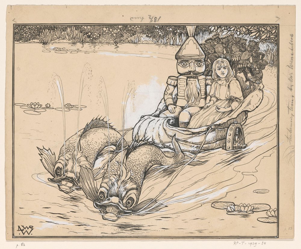 Nutcracker and Marie in a Shell Carriage