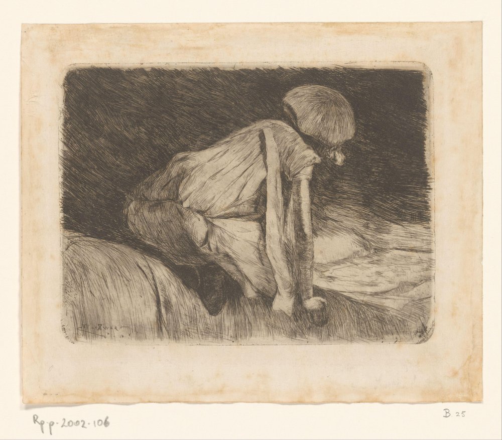 Reading Girl (Seen from the Back) by Willem de Zwart