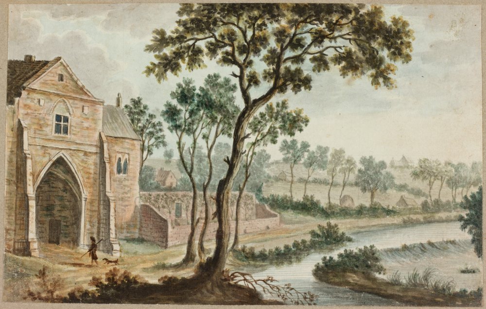 Landscape with Ecclesiastical Buildings by William Beilby