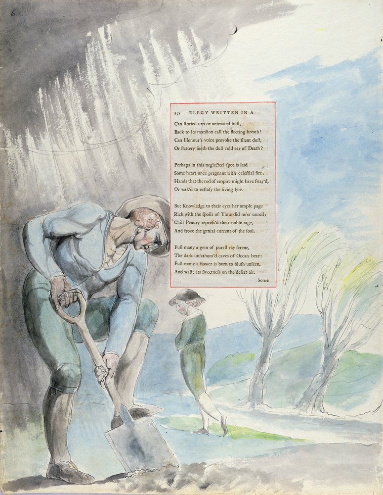 'Elegy Written in a Country Church-Yard', design 110 from 'The Poems of ...