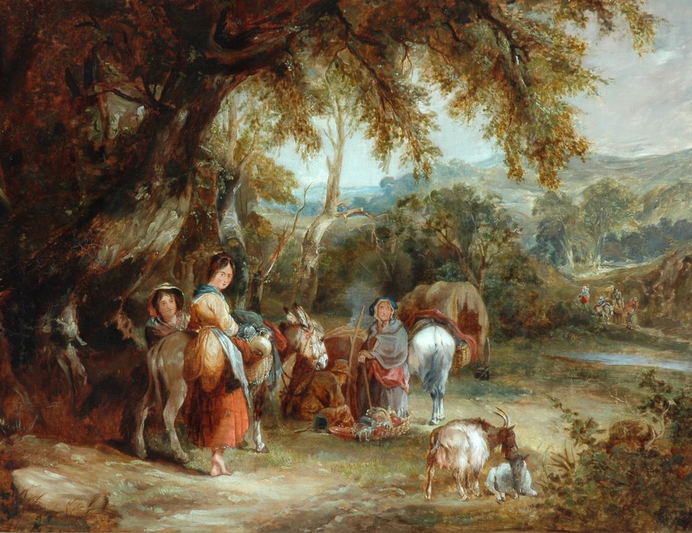 A Gypsies' Encampment by William Shayer: Fine art print