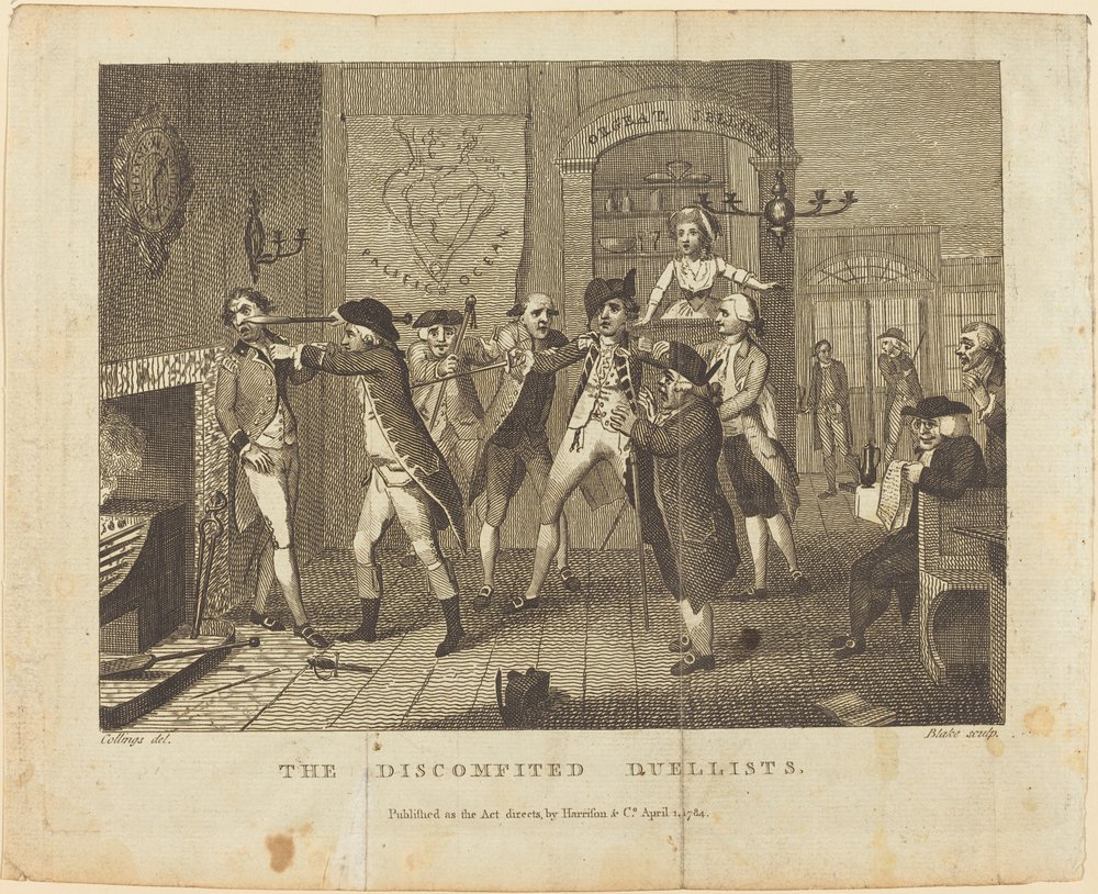 The Discomfited Duellists by William Blake: Fine art print