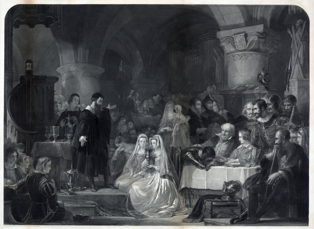 John Knox administering the first Protestant Communion