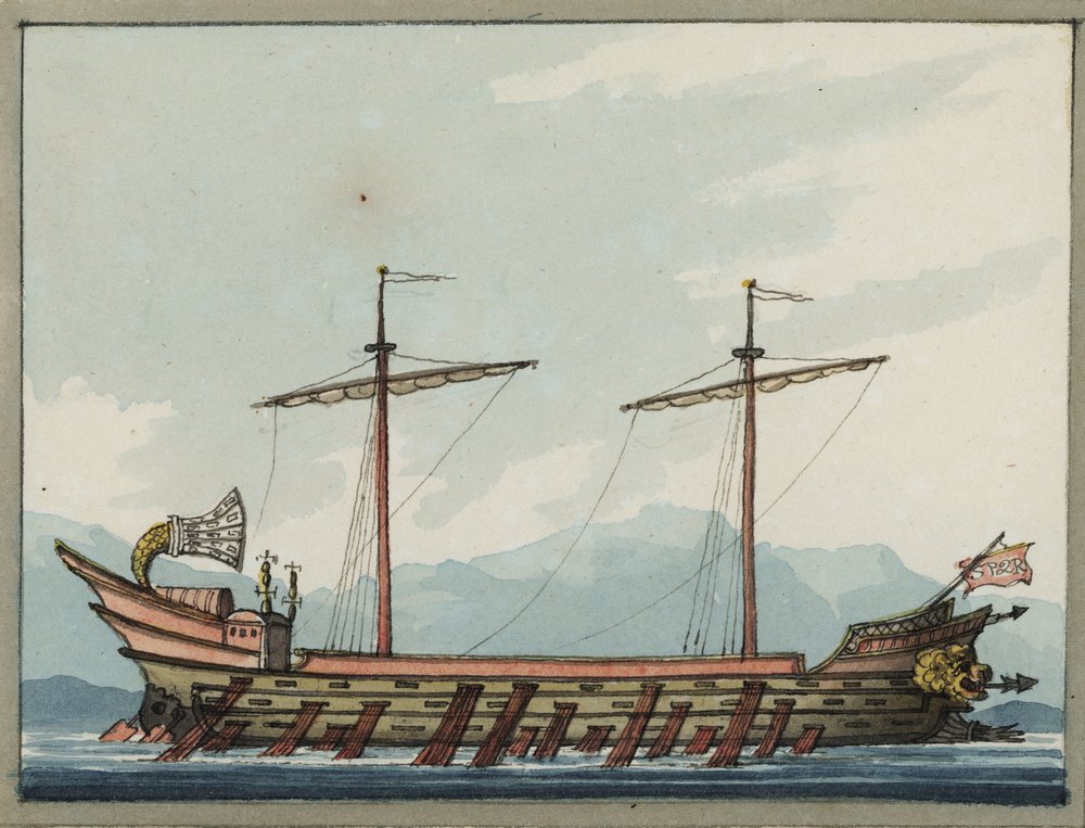 A Roman Trireme by William Ffarington: Buy fine art print