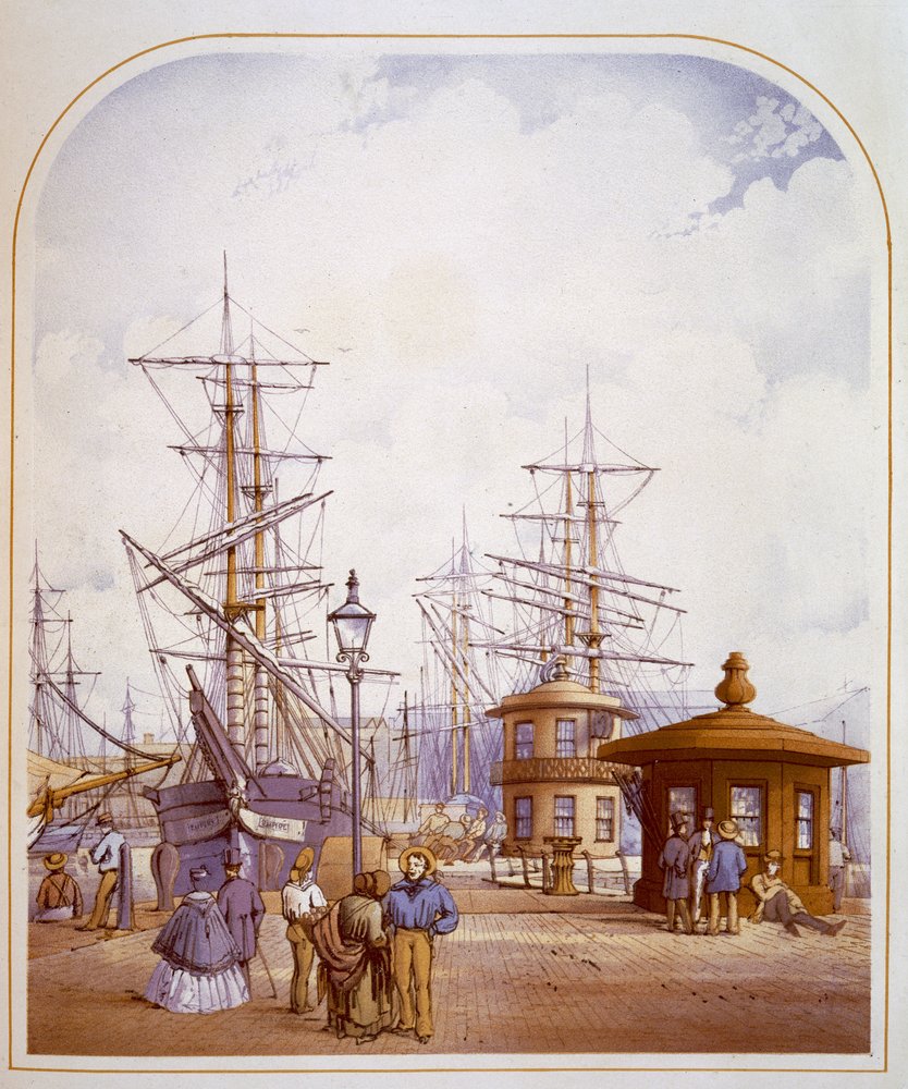 Waterloo Docks, from 'Modern Liverpool Illustrated'