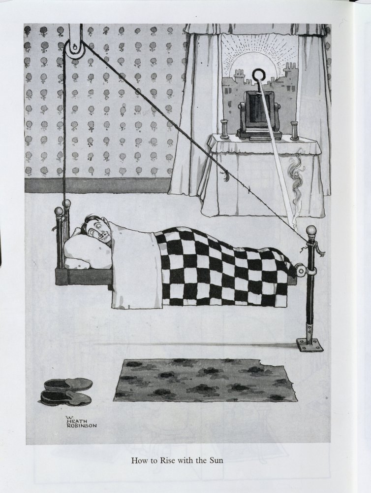 How to Rise with the Sun, illustration from 'Inventions'
