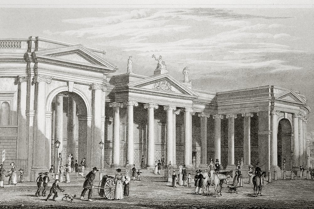 The Bank of Ireland, Dublin, built in 1729, from 