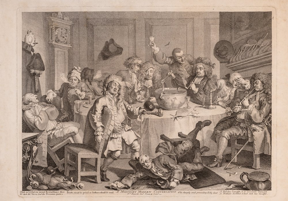 A Midnight Modern Conversation by William Hogarth