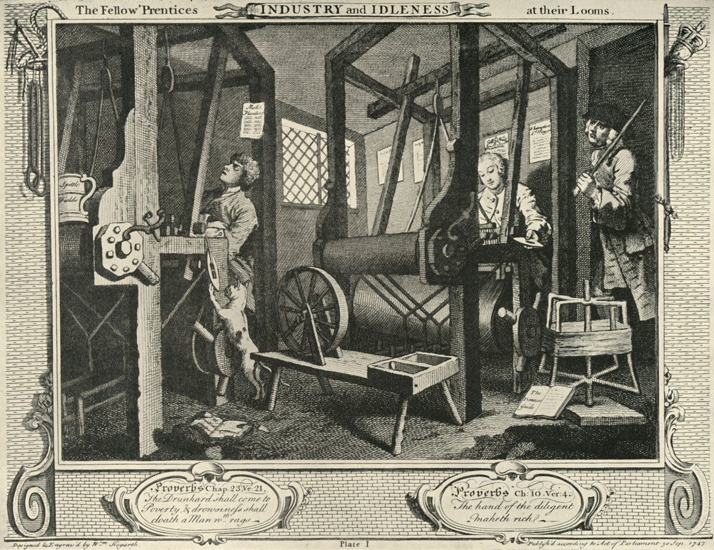 Interior of a Weaver's Workshop, 1747, 1925
