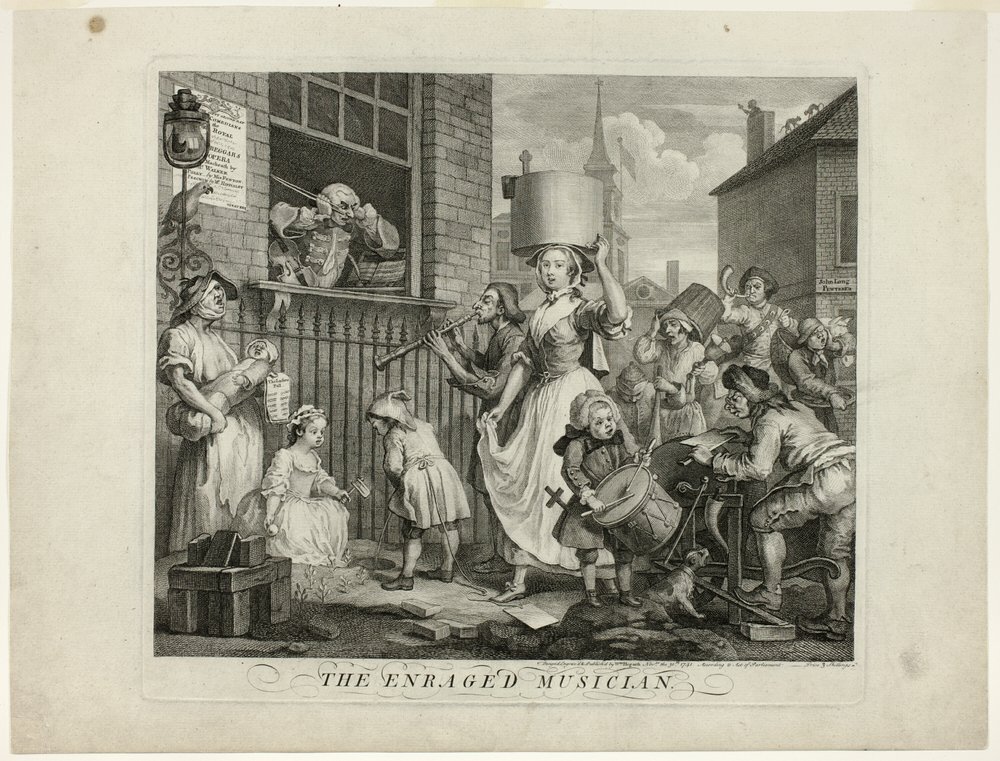 The Enraged Musician by William Hogarth