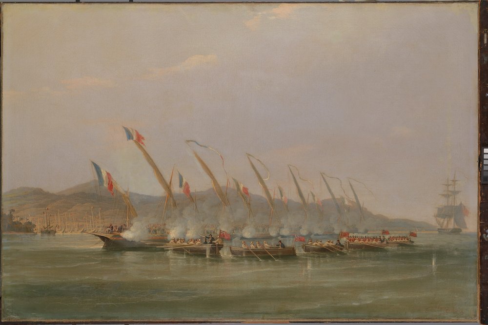 Captain Robert Maunsell Capturing French Gunboats off Java, July 1811